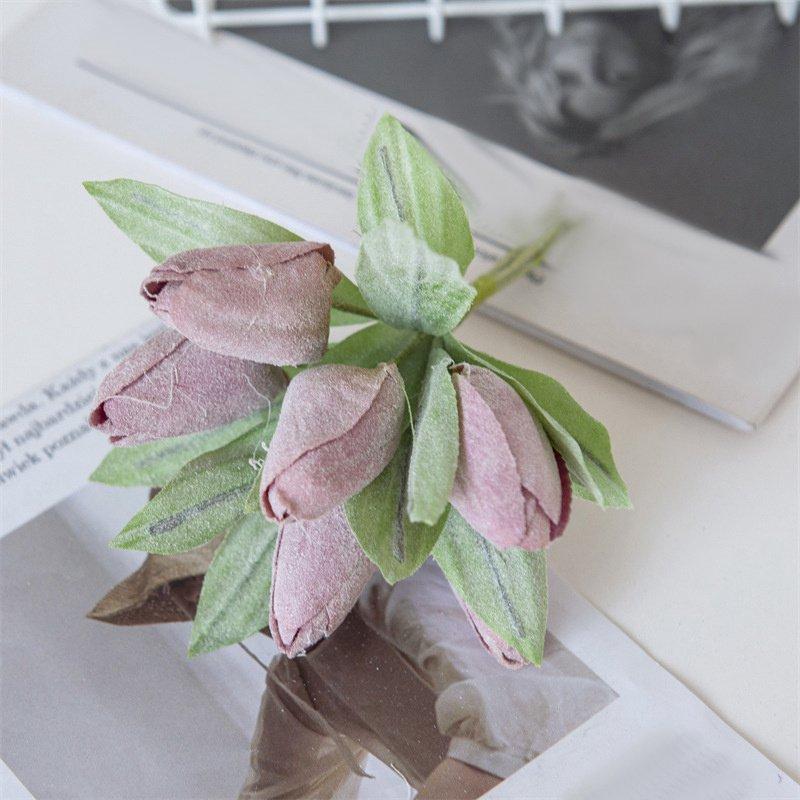 Dekoracje ślubne DIY bukiet tulipanów zaopatrzenie firm sztuczne kwiaty dom ogród wiosna