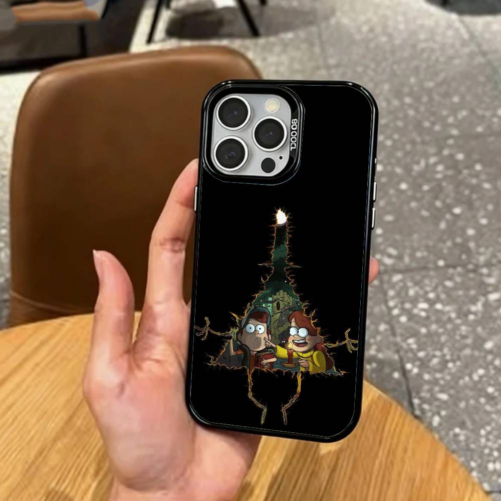 Bill Cipher G-Gravity F-Falls Phone Case For iPhone17,16,15,14,13,12,11 Plus,Pro Max Colored Silver Plated Inside Cover
