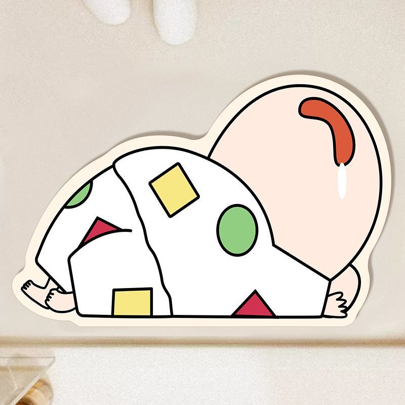 Cartoon Xiaoxin Diatom Mud Floor Mat Bathroom Door Absorbing Quick-drying Floor Mat Bathroom Wear-resistant and Easy-to-maintain Anti-slip Mat