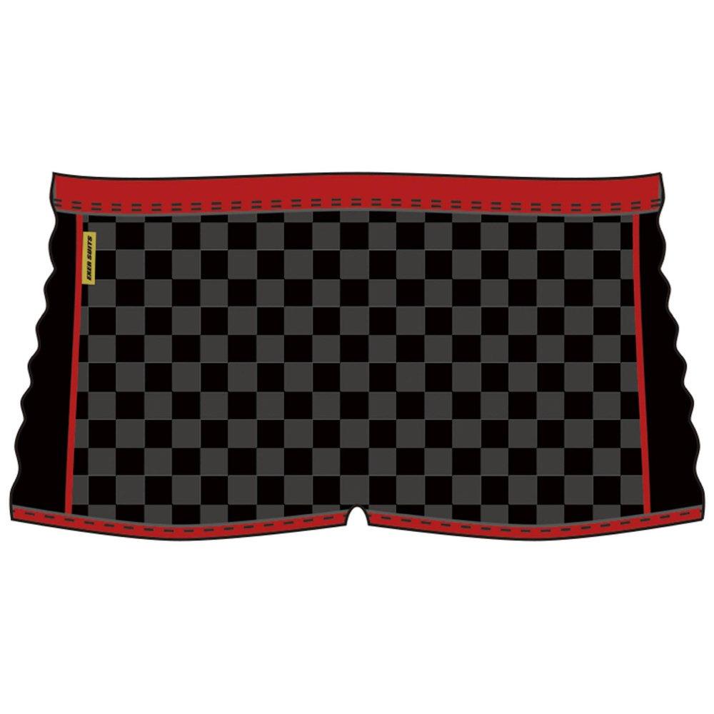 MIZUNO Exersuit WD Short Competition Swimsuit for Training and Size Black x Red Men's Spats, Practice, N2MB757696, Small,