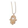 Devil Eye Necklace Vintage Chain Necklace with Hamsa Hand Pendant Rhinestone Palm Necklace Jewelry Gifts for Women Wife Girlfriend