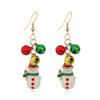 Sweet Personality Retro Elk Women Earrings Christmas Gift New Year Drop Earrings Snowman Earrings