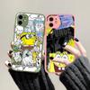 Cartoon Cute S-SpongeBob Anime Phone Case For IPhone 11 12 13 14 15 16 Pro Plus X XS MAX Matte Bumper Shockproof Cover