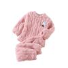 Kinder Plüsch Verdickt Sets Flanell Weiche Mädchen Kleidung Herbst Winter Pullover Warme Nachtwäsche Cartoon Kaninchen Kinder Pyjamas