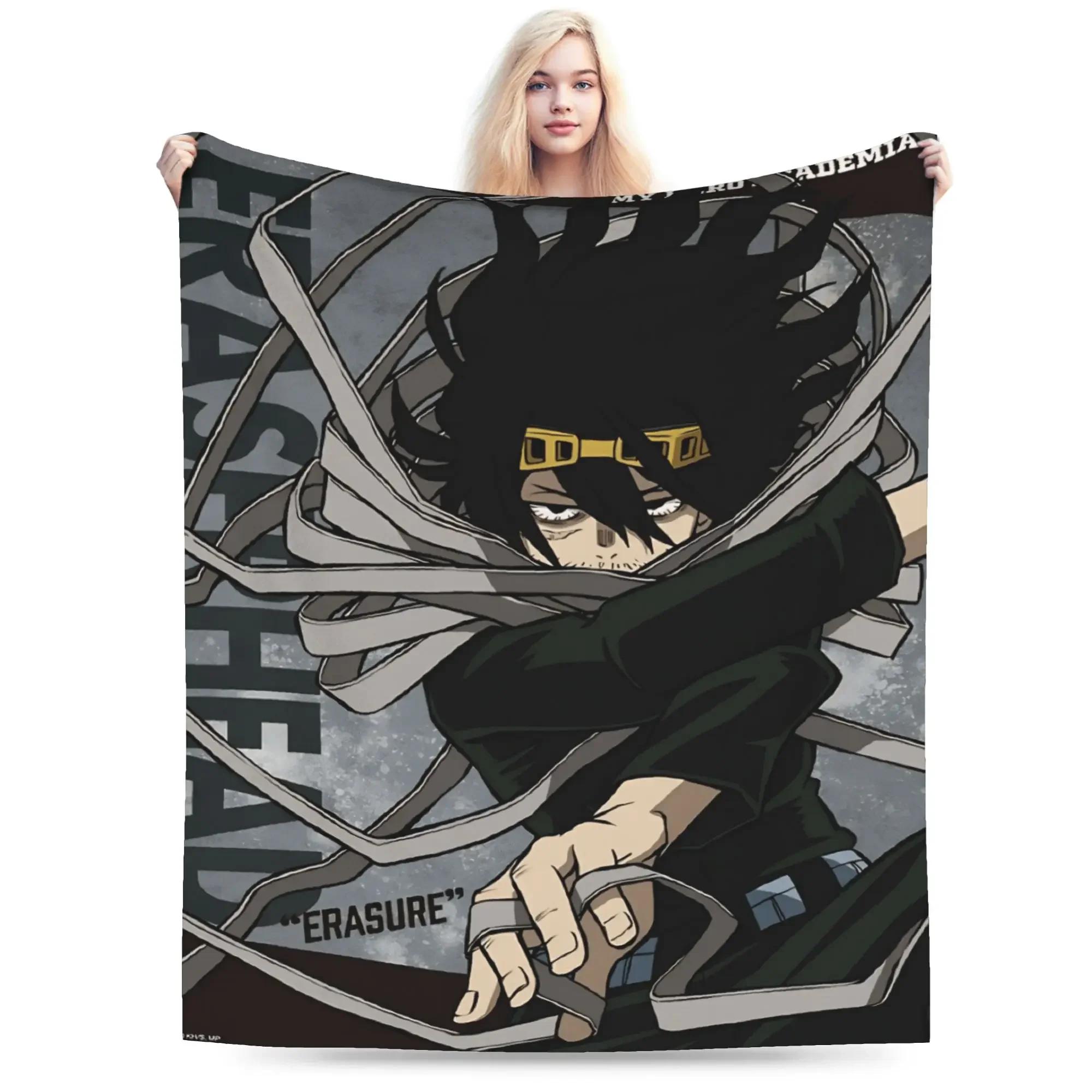 Aizawa Shota Collage Flannel Throw Blanket Super Soft Cozy for Home Decor Picnic Bedspread Sofa Cover 75cmx90cm