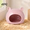 Gnaw Resistant Pet House Ceramic Hamster House Summer Bear Shaped Hideout Cave
