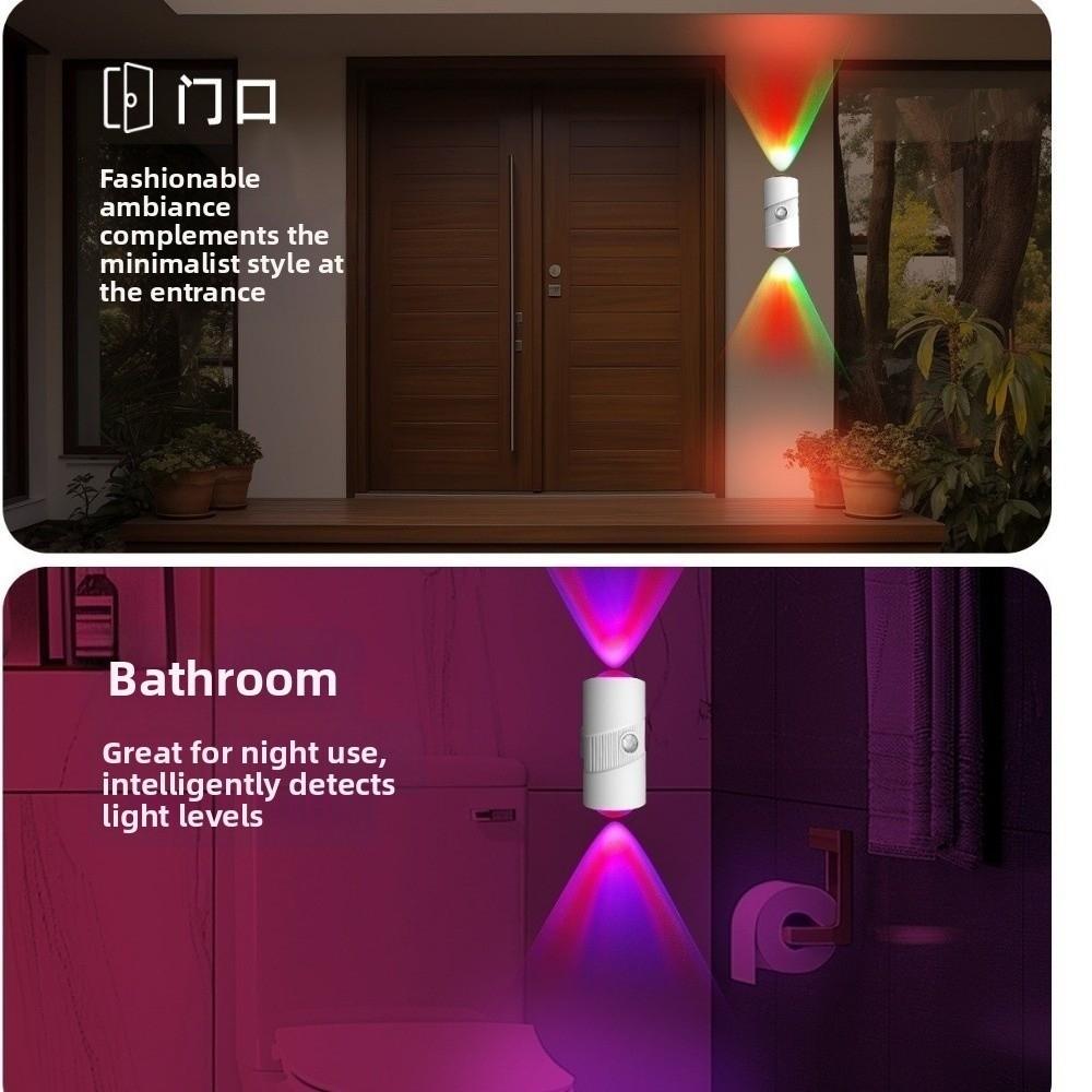 Magnetic Mounting LED Wall Light Colorful Gradient RGB Gradient Wall Lamp  Hallways