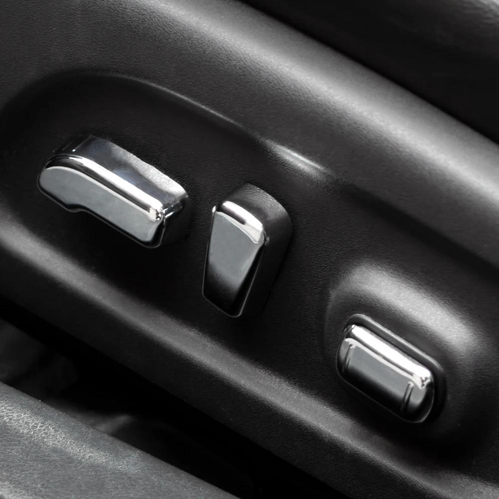 5Pcs Car Seat Adjust Button Knob Cover for Nissan Xtrail T32 Qashqai J11 Sylphy Teana Rogue Murano Trim Sticker Acessories