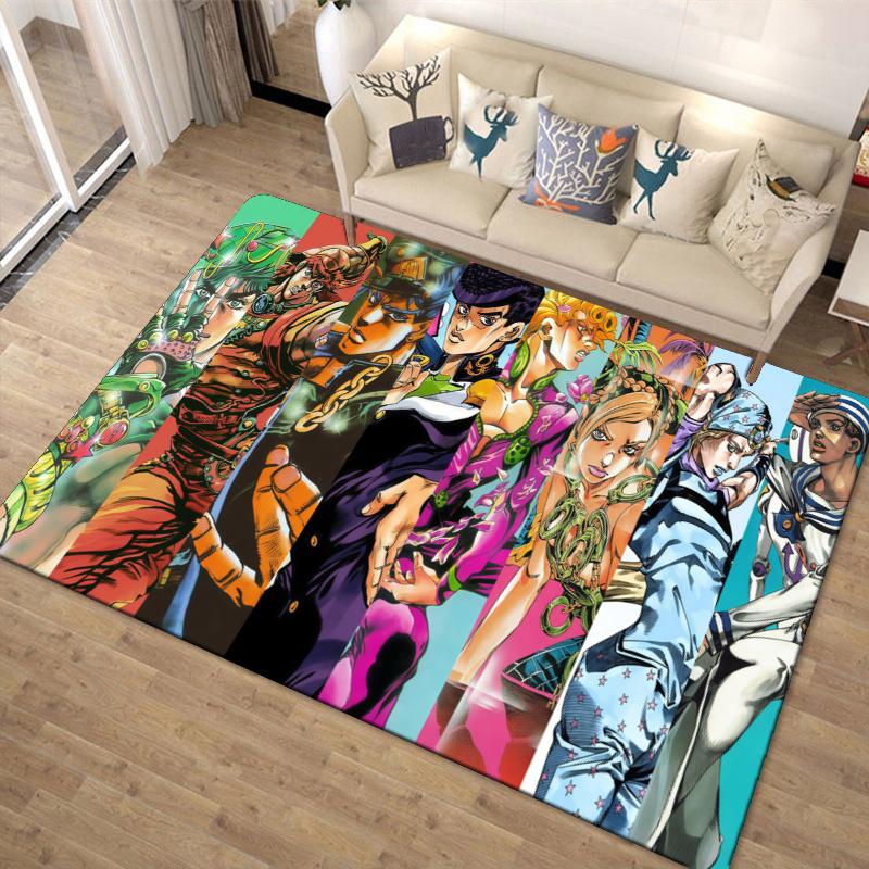 Anime Jojos Bizarre Carpet Rug for Living Room Bedroom Home Sofa Decoration,Kids play Non-slip Floor Mat