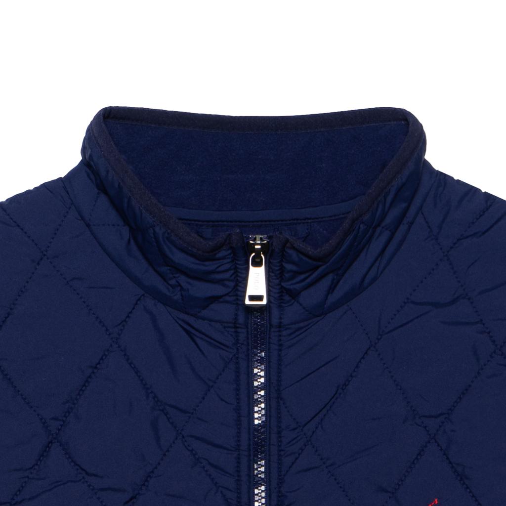 Polo Ralph Lauren FW24 Logo Embroidered Zip Collar Sleeveless Vest Kids vests Blue 323849910-005