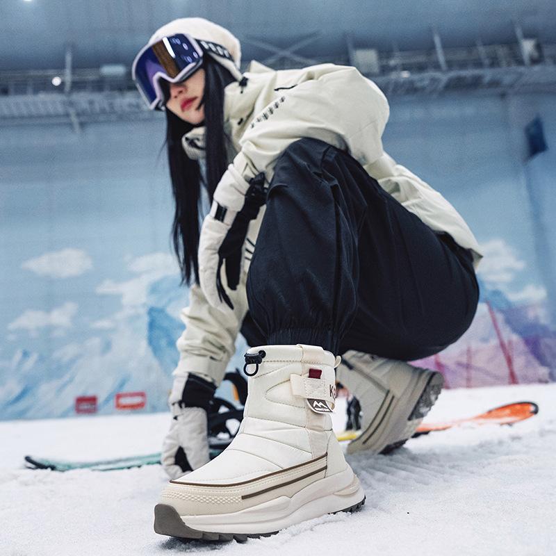 Women's and Men's Winter Snow Boots with Thick Fleece Warm and Non Slip Short Boots