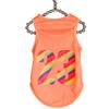 Pet clothes dog cat vest light, breathable and comfortable, clothes with prints, orange, simple, generous, fresh and cute, suita