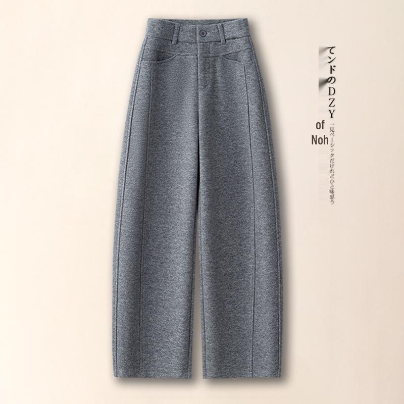 

Women s High Waist Woolen Banana Pants - 2025 Autumn/Winter Velvet Fashion 29/XL (115-125 jin)