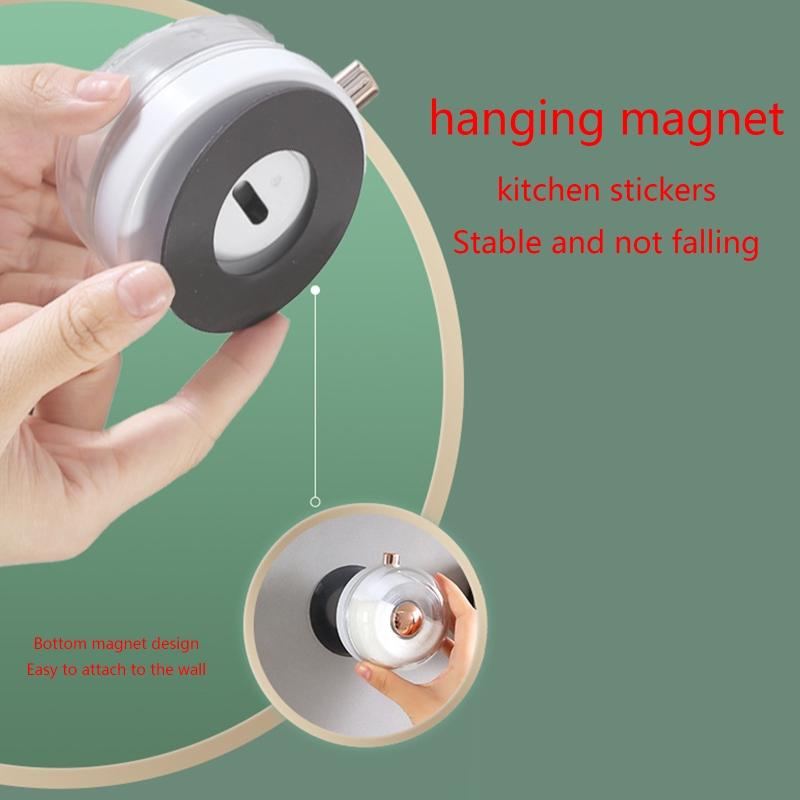 Magnetic Spice Jars Seasoning Pot Set Household Condiment Bottle Magnetic Tank for Kitchen Accessories PET Material 2 Colors