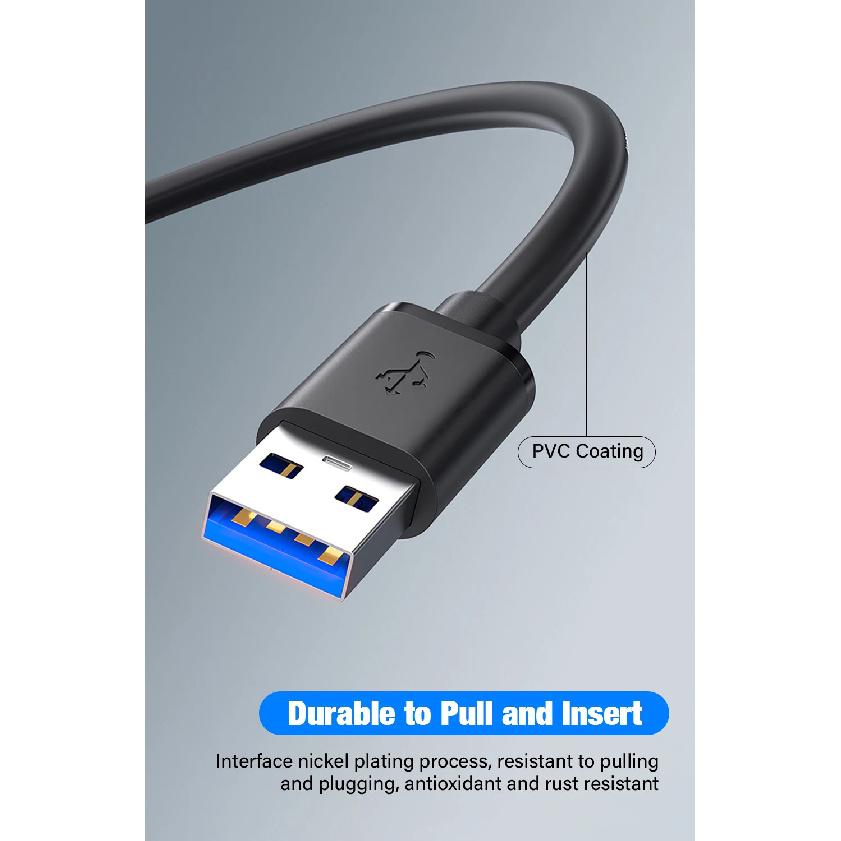High quality 0.5/5 M USB Extension Cable 3.0 Data Cord For Laptop TV SSD USB 3 0 Male to Male  Computer Camera Printer Connector