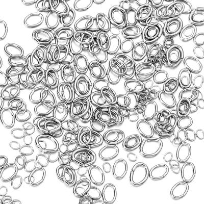 200 pçs/saco 2.5-5mm anéis de azeitona de aço inoxidável anéis de salto anéis divididos conectores para diy jóias fazendo suprimentos acessórios