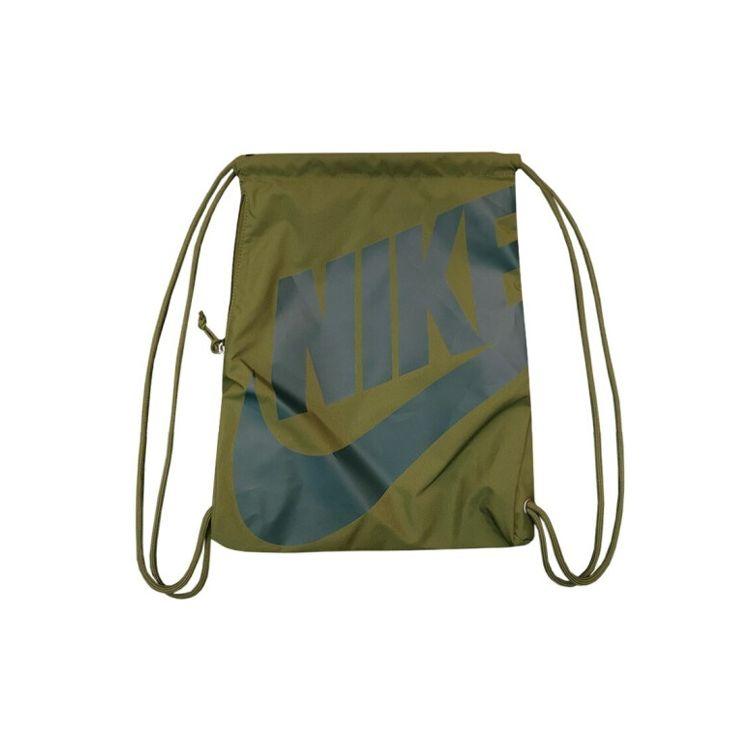 Nike Sports Drawstring Canvas Fabric Backpack Unisex Backpack Olive-Green CK0969-395 Olive Green
