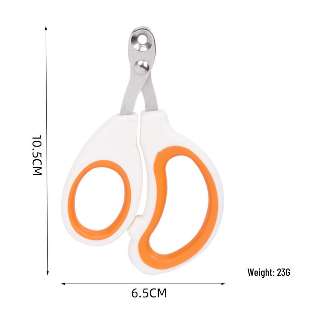 Stainless Steel Cat Nail Scissors - Round Hole, Blood-Proof, Pet-Friendly