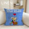Cute Asterix Cushion Cover Pillowcase Set Pcs x x Breathable Washable Sofa Cushion Cover