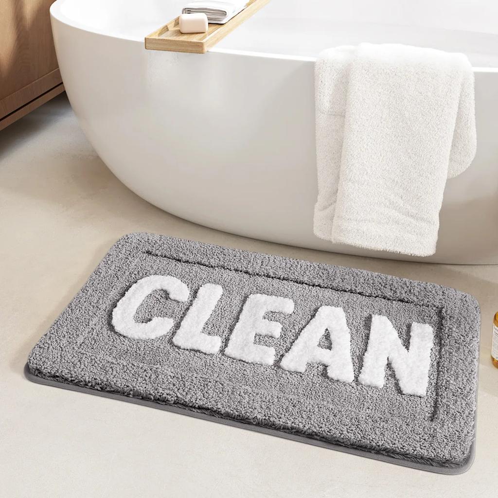 61x110CM Get Naked Tufted Velvet Bath Mats Thickened Microfiber Bathroom Absorbent Quick Drying Foot Mat TPR Anti Slip Rug