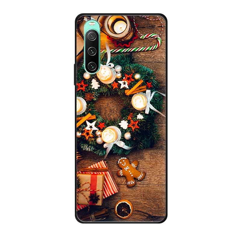 Christmas Phone Cases For Sony Xperia 10 IV Cases Soft TPU Silicone Santa Santa Claus Covers For Xperia 10 IV Cover Bumper Funda