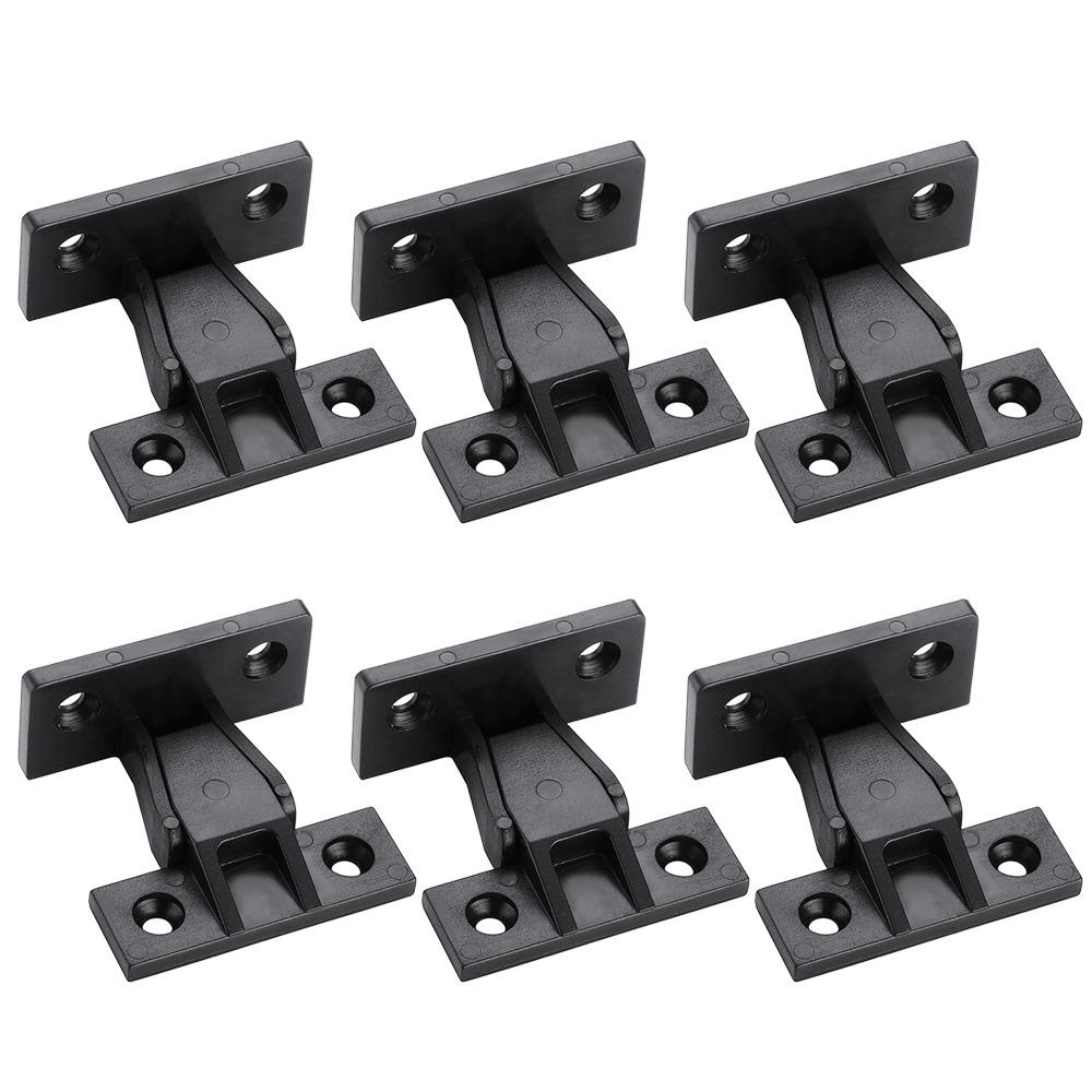 6 set Black Furniture Joint Bracket Quick Fitting Panel Connection Bracket Furniture Connector DIY
