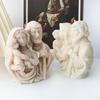 Roman Pillar Virgin Statue Candle Silicone Mold Roman Pillar Virgin Mary Angel Sculpture Resin Silicone Mold Jesus Candle Mold