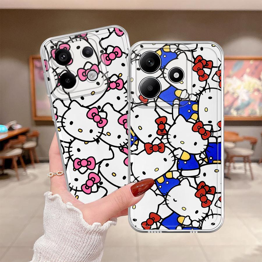 Case for Xiaomi Redmi Note 14 Pro Plus 10S 11 A4 11S 14C 12S 9 10 13C Note 13 12 Soft Phone Cover Fashion Hello Kitty