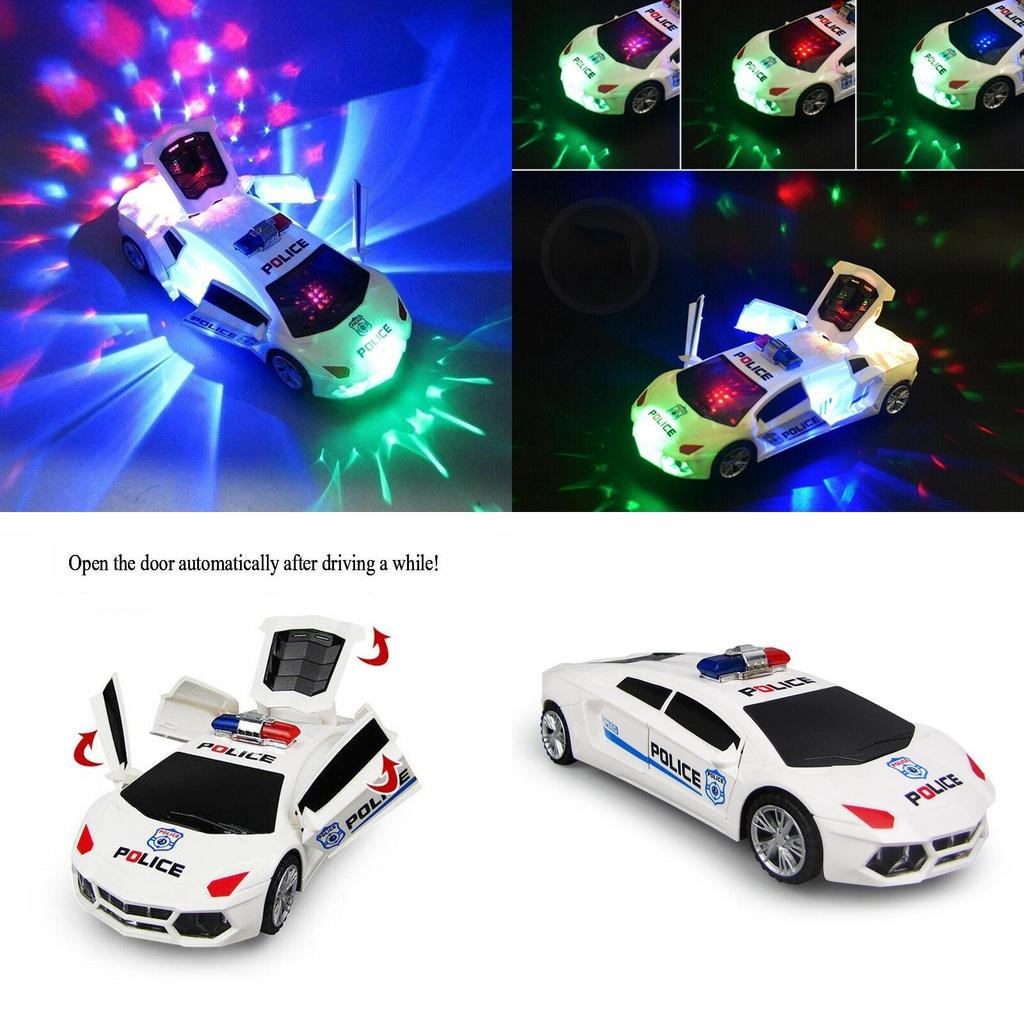 Stunning Police Car Led Light Music Rotating Toy For Kids Universal Driving Fun