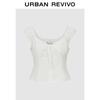 Women's Summer Embroidered Tie-Front Blouse