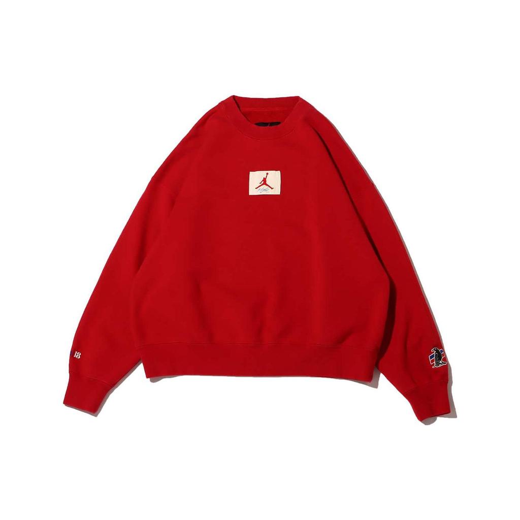 Jordan Logo Print Crewneck Sweatshirt Women sweatshirt Red DV6966-687