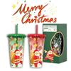 701-800ml Christmas Cups with Lids and StrawsChristmas Coloring ChangingCups Christma Reusable Cups for Water Iced Coffee Or Tea