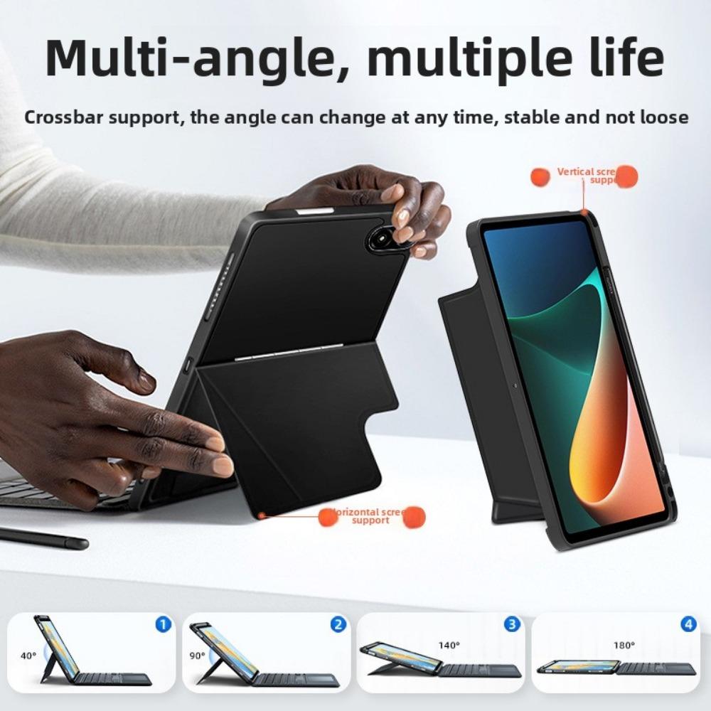 Bluetooth Keyboard Case for Xiaomi Pad 6 6Pro 5 5Pro 12.4 Inch Wireless Smart Cover with Touch Control