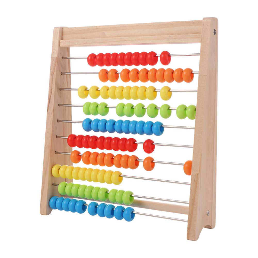Wooden Number Arithmetic Abacus Calculating Beads Early Math Learning Toy 3-6 Year Olds Toys