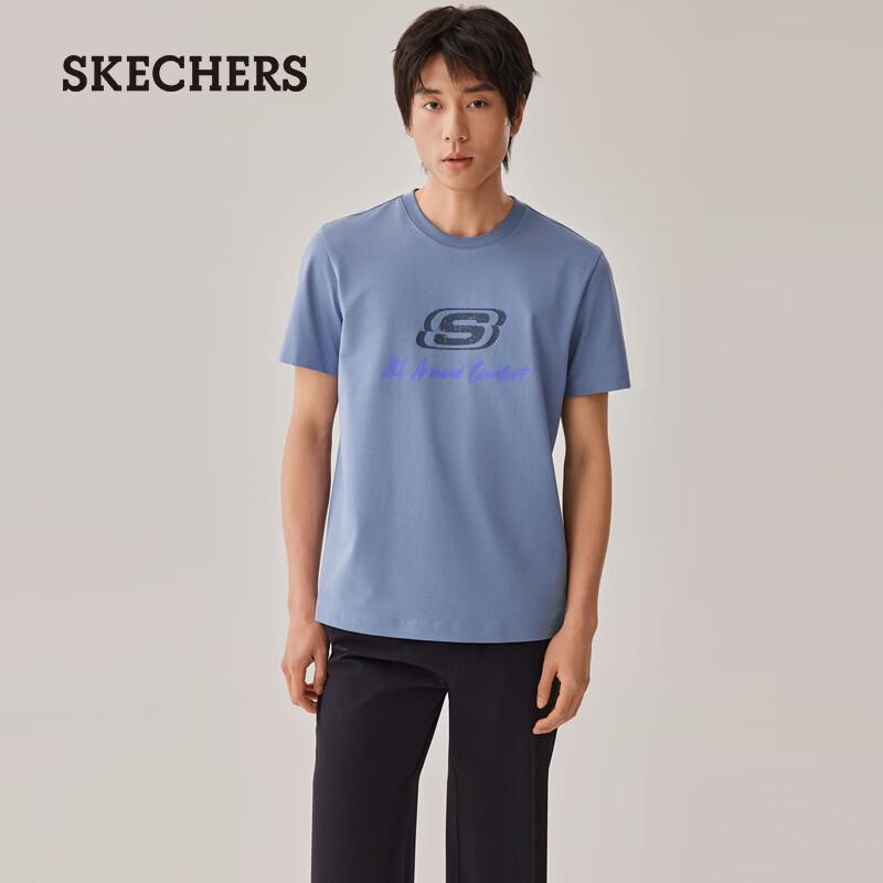 Skechers Unisex Knitted Short Sleeve T-Shirt L225U129 M