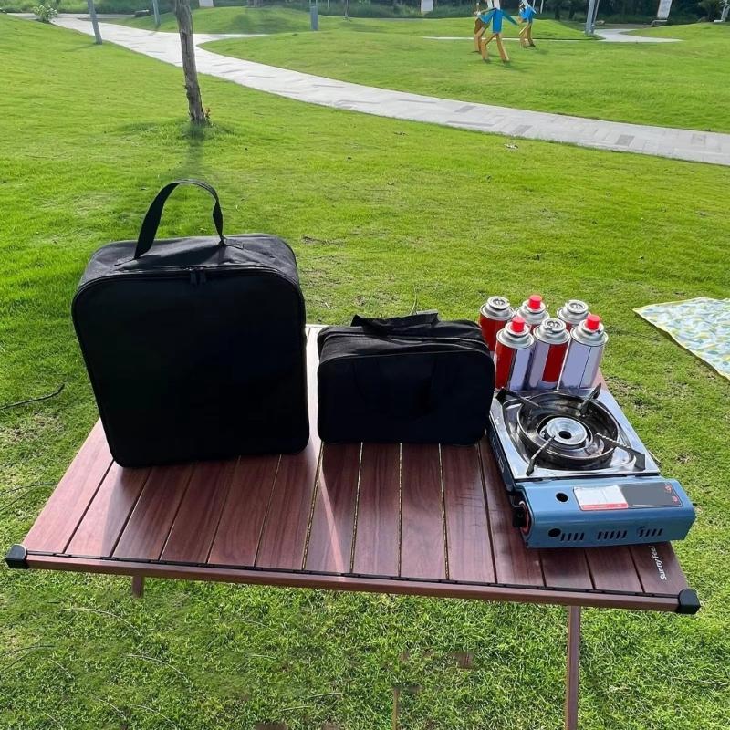 Portable Cooking Stove Storage Bag Durable Fabric Featuring Waterproof Liner for Campings and Hiking Adventures