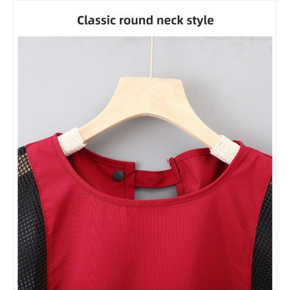 Atmungsaktive ärmellose Schürze Schmutzabweisende Kaffeehausuniform Trendschürze zum Backen