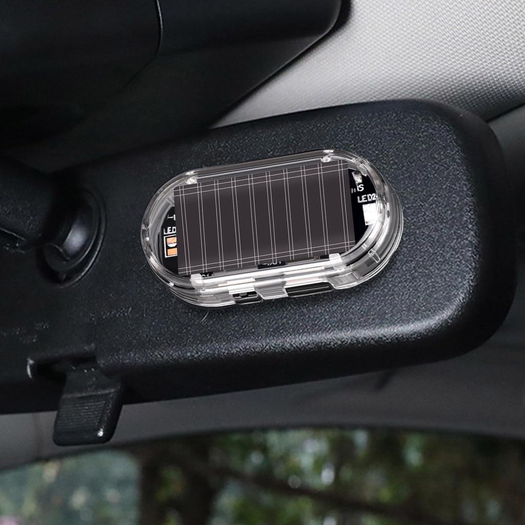 Lrtyui Solar Powered Anti-Theft Car Light - Flashing Safety Light | Automotive Light Emitting