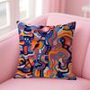 Abstract Geometric Cushion Cover Natural Linen Pillow Case Double-Sided Print Decorative Sofa Pillowcase Home Decor Gift