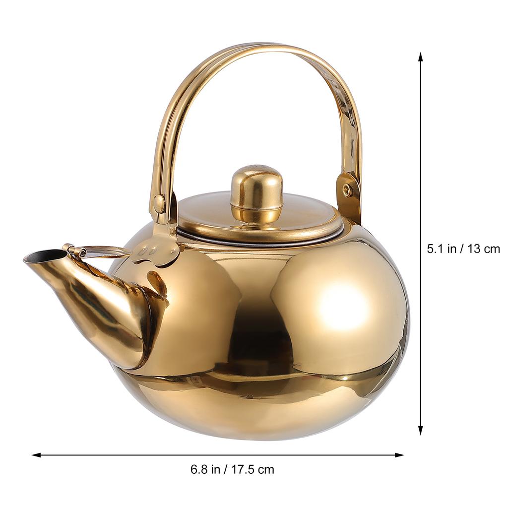 Stainless Steel Teapot Portable Thicken Tea Kettle Large Capacity Water Kettle For Home Use With Strainer Lightweight