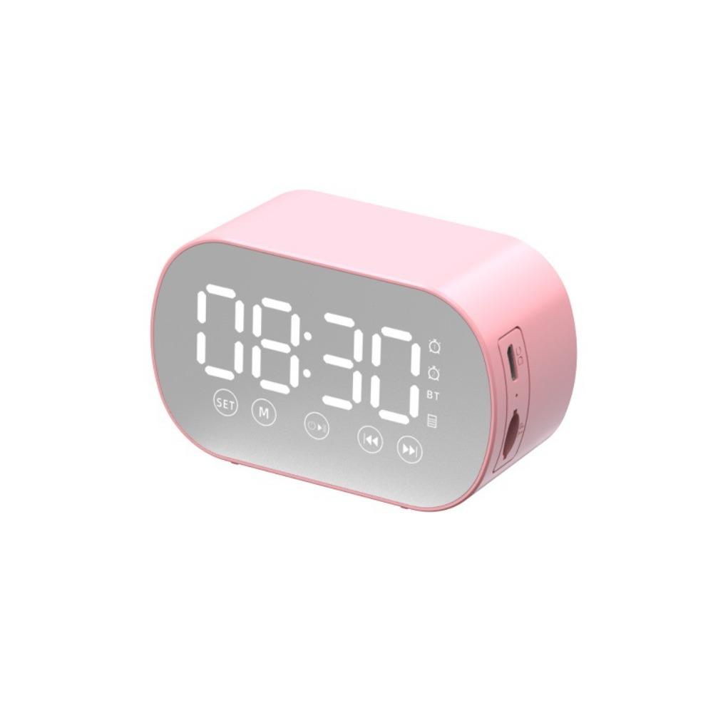 

Portable LED Digital Alarm Clock Rechargeable Music Player Multifunctional Alarm Clock Desk розовый