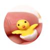 100pcs Cute Hatched Egg Resin Yellow Chicken Figurine Broken Egg Shell Chick Doll Miniature Simulation Animal Toys Kids