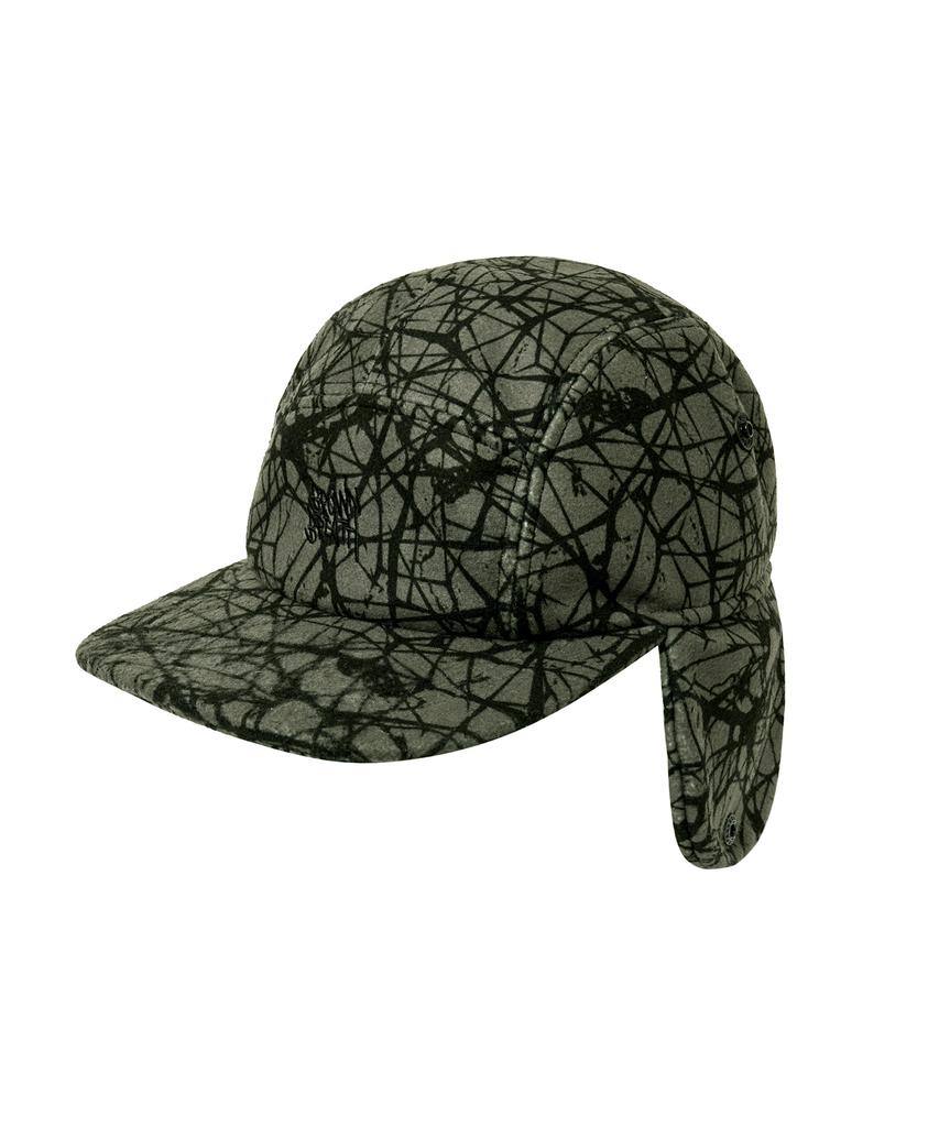 BROWNBREATH Sprawl Boucle Earflap Camp Cap - Khaki