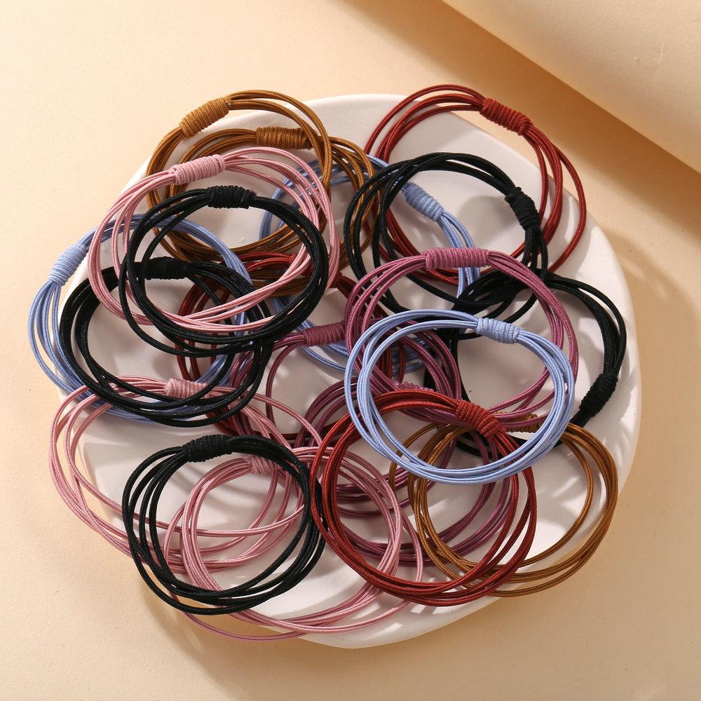 20 Piece Set Girl's Rubber Band Ins Simple Rope Tie Hair High Elastic Ring Headdress