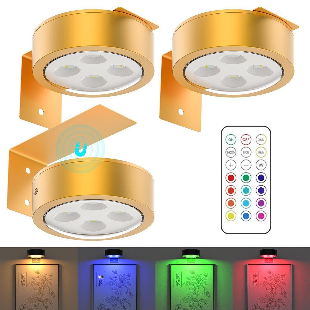 LED Magnetic Spotlight for Art Display and Cabinet Lighting with Remote Control