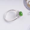 Tancise Classic 925 Sterling Silver  Zircon Jade Ring Ladies Jewelry Wedding Promise   Party Gift