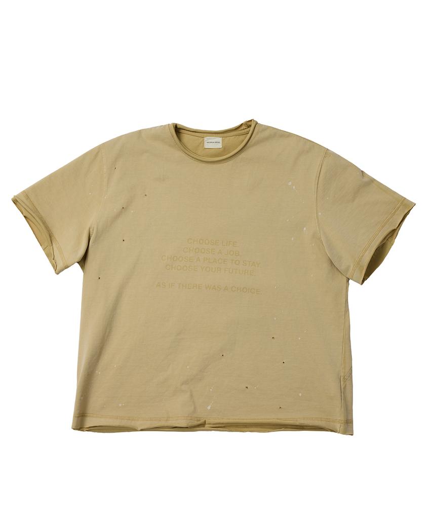 Deoopisyeollepyuji Laser Etched T-Shirt Beige