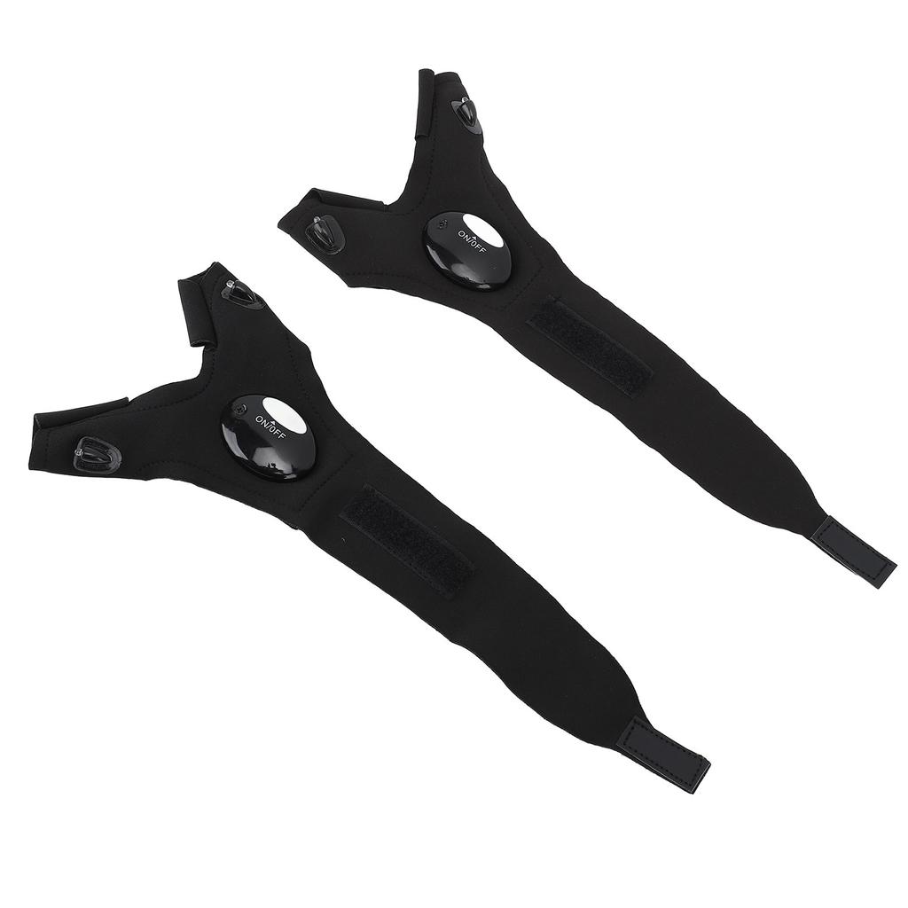 Industrial LED Flashlight Gloves Waterproof Adjustable Fingerless Glove Lights for Electricians Mech