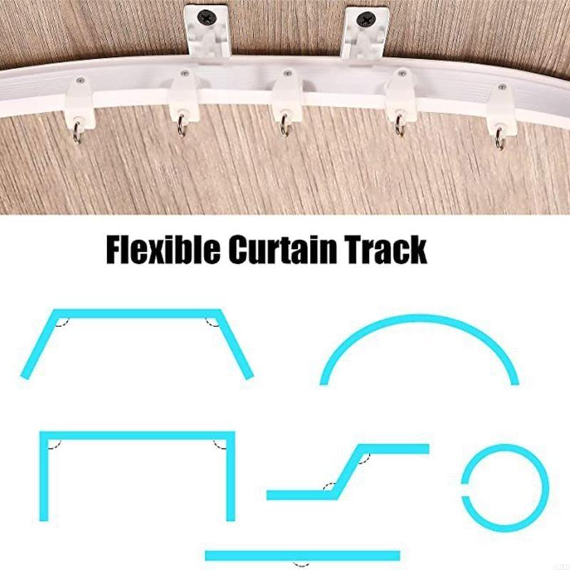 62KD 5 Metres Flexible Bendable Ceiling Curtain Track 16.4FT Curved Curtain Track for Curtain Curtain System