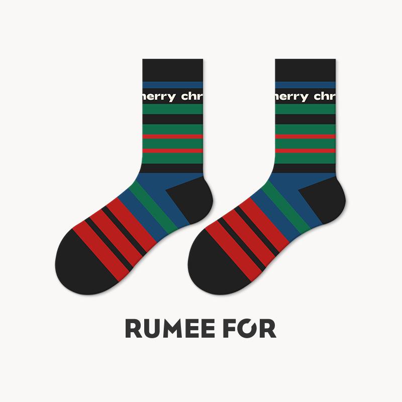 5 Pairs of Ladies Winter Fashion New Christmas Lovely Home Tube Socks